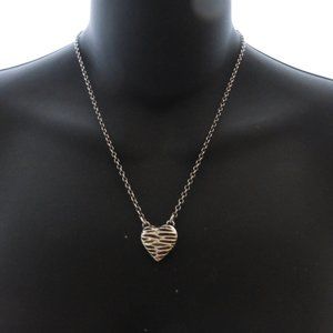 Cast 999 Silver Brutalist Heart Necklace Pendant